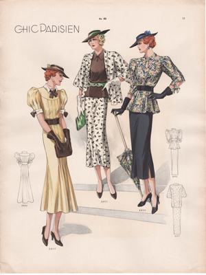 art deco fashion illustrations Paris 1936